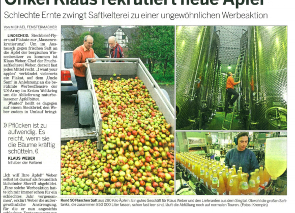 Onkel Klaus rekrutiert neue Äpfel